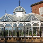 The Victorian conservatory is made with modern materials, and designed to reflect the architecture of the period.